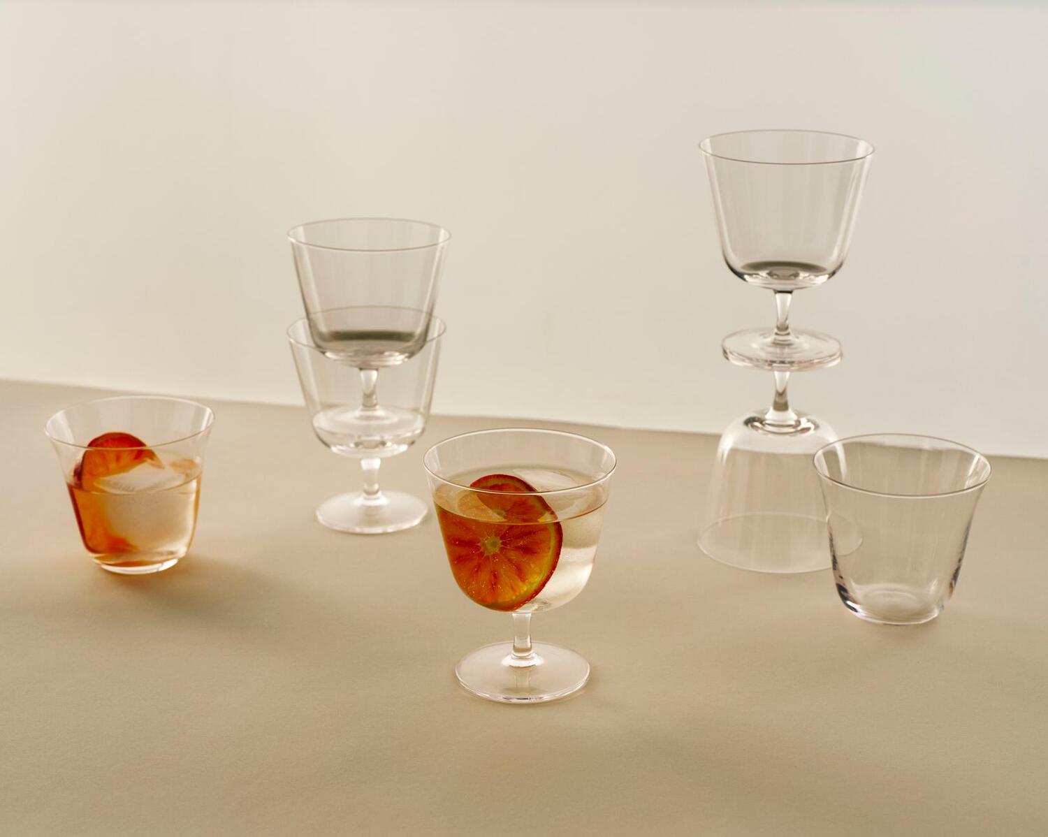 Curve Stem vinglas, 2 stk - H11 cm.